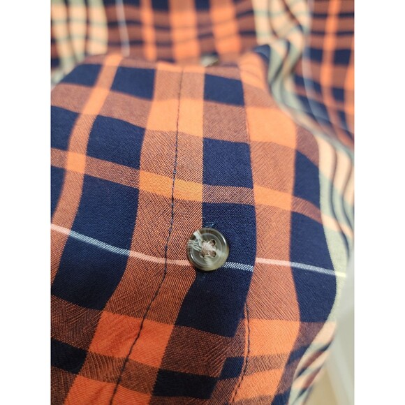 EST. 1946 WOMANS LARGE ORANGE PLAID BUTTON DOWN SHIRT PREPPY ACADEMIA SWIFTY - Picture 6 of 14